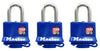 Master Lock 1-5/16 in. H X 1 in. W Vinyl Covered Steel Double Locking Padlock Keyed Alike