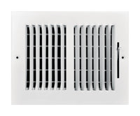 Tru Aire 6 in. H X 8 in. W 2-Way Powder Coat White Steel Wall/Ceiling Register