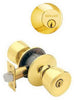 Schlage Bell Bright Brass Deadbolt and Entry Door Knob 1-3/4 in. - Open Box