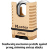 Master Lock ProSeries 6.56 in. H X 2-1/4 in. W Brass 4-Digit Combination Shrouded Padlock - Deal of The Week