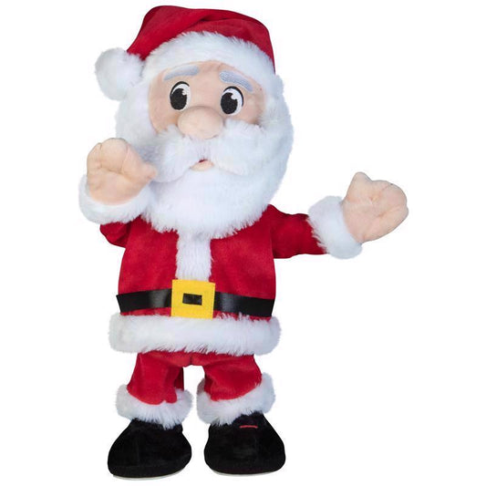 Gemmy Multicolored Hands in the Air Dancing Santa Animated Decor 14.57 in. (Pack of 6)