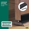 M-D Building Products Black Aluminum/Vinyl Sweep For Doors 36 in. L X 0.25 in. (Pack of 6)
