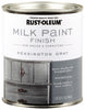 Rust-Oleum Matte Kensington Gray Water-Based Acrylic Milk Paint 1 qt (Pack of 2).