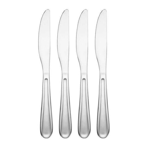 Juego de 4 cuchillos de mesa de acero inoxidable plateado Cambridge Malibu