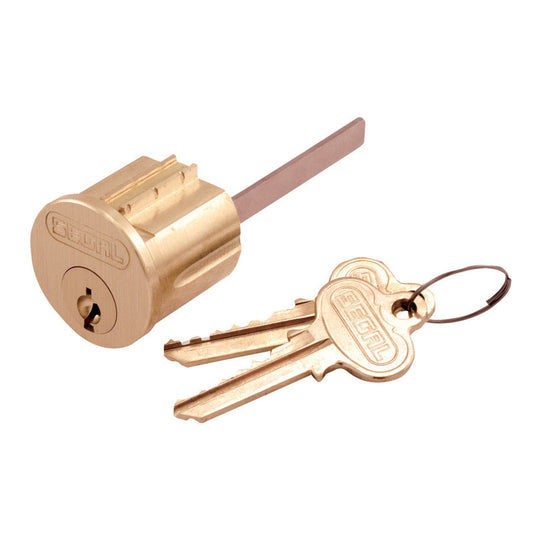 Prime-Line Segal Brushed Brass Solid Brass Segal Lock Cylinder Keyed Differently