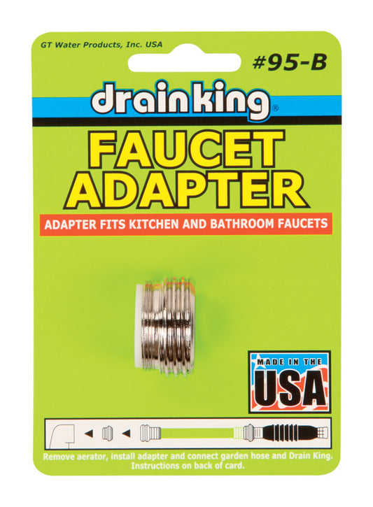 GT Water Products Drain King Brass Faucet Adapter 5/16 in. 1 pk
