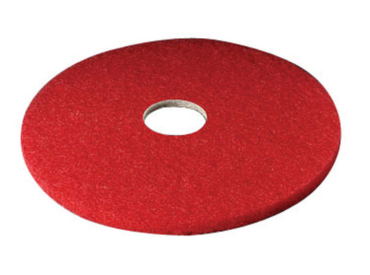 3M Scotch-Brite 20 in. Dia. Non-Woven Natural/Polyester Fiber Floor Pad Red (Pack of 5)