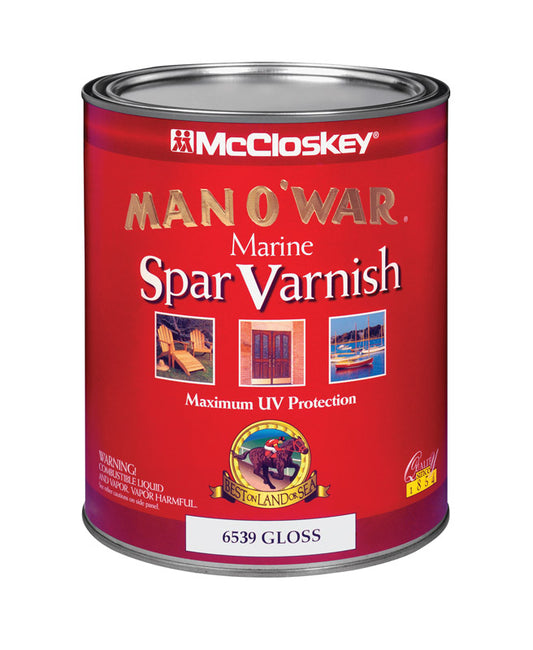 Mccloskey 80-6539 Qt 1 Quart Gloss Man O' War® Marine Spar Varnish Low Voc (Case Of 4)