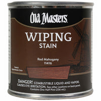Old Masters Semi-Transparent Red Mahogany Oil-Based Wiping Stain 0.5 pt. (Pack of 6)