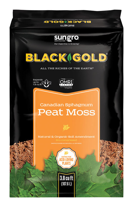 Black Gold Organic Sphagnum Peat Moss 3.8 ft (Pack of 15).