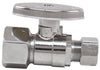 PlumbCraft 3/8 in. Compression in. X 1/2 in. FIP Chrome Plated Straight Valve