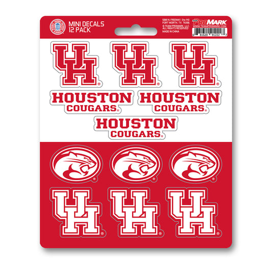 University of Houston 12 Count Mini Decal Sticker Pack