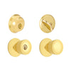 Schlage Bell Bright Brass Deadbolt and Entry Door Knob 1-3/4 in. - Open Box