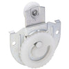 National Hardware Zinc-Plated Silver/White Nylon/Steel Sliding Door Hangers 2 pk