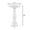 Bloem Llc 270-10 17" D X 17" W X 25" H White Bird Bath Promo (Pack of 6)