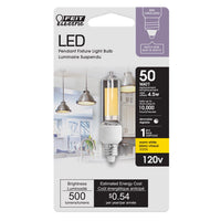Feit Electric Clear Warm White Mini Candelabra E11 Dimmable LED Bulb 4.5W 3000K 120V
