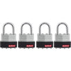 Kwikset 1-9/16 In. Laminated Steel Keyed Alike Padlock with Hardened Steel Shackle 4KA