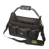 CLC Tech Gear 8.5 in. W X 11.5 in. H Polyester Lighted Tool Bag 22 pocket Black 1 pc