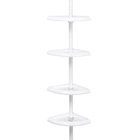 Zenna Home 97 in. H X 10.6 in. W X 7.2 in. L 4-Shelf Corner Shower Caddy