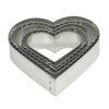 Harold Import Silver Stainless Steel Heart Shaped Cookie Cutter Set