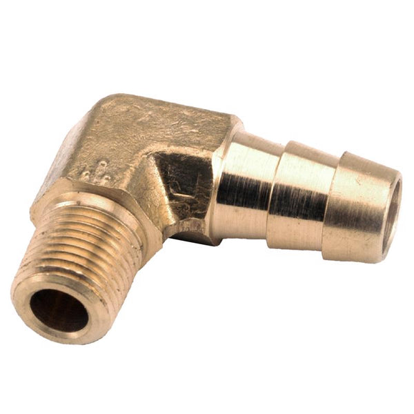 Codo de 90 grados de latón MPT de Anderson Metals de 1/2 pulg. x 3/8 pulg. de diámetro (paquete de 5)