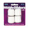 Magic Sliders Rubber Leg Tip White Round 1 in. W (Pack of 6)