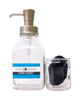 InterDesign Cora Soap Pump And Side Caddy 8 in. H x 5.5 in. W x 3.2 in. L Satin Clear Glass (Pack of 2)