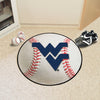 West Virginia University Baseball Rug - 27in. Diameter