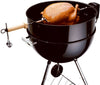 Weber Charcoal Kettle Rotisserie Kit Fits 23.4" Grills  Stainless Steel Shaft & Forks Electric Motor Included