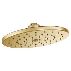Brushed gold one-function 10" diameter spray head rainshower