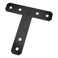 National Hardware 12 in. H X 12 in. W X 0.188 in. D Black Steel Flat Tee Plate