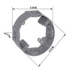 Sigma Electric New Work 16.5 cu in Round Metallic Extension Ring Gray