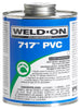 Ips Weldon Gray Heavy Bodied Medium Setting Low VOC 717 Rigid PVC Cement 1/2 pt.