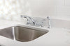 OakBrook Two Handle Chrome Kitchen Faucet Side Sprayer Included