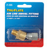 Tru-Flate Brass/Steel Air Line Swivel Fitting 1/4 in. Male 2 pc