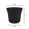 Bloem Saturn 6.5 in. H X 7.25 in. W Plastic Traditional Planter Black - Deal of The Week