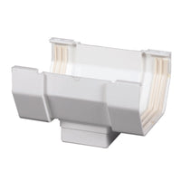Amerimax 6.25 in. H x 5 in. W x 9 in. L White Vinyl Gutter Drop Outlet - Deal of The Week