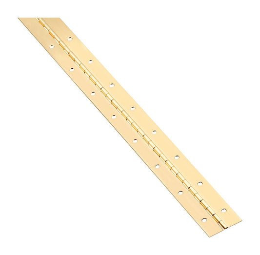 National Hardware 30 in. L Brass Continuous Hinge 1 pk