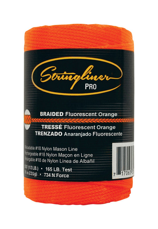 Stringliner 0.5 oz Mason's Line and Reel 500 ft. Fluorescent Orange Braided