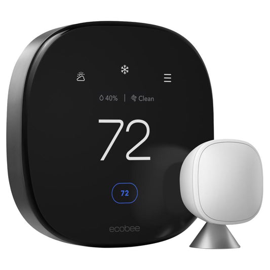 Ecobee Pro Premium Built In WiFi Heating and Cooling Touch Screen Smart-Enabled Thermostat