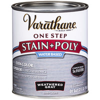 Varathane Semi Gloss Weathered Gray Water-Based Polyurethane Oil Stain 1 qt.