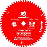 Diablo Wood Demon 7-1/4 in. D X 5/8 in. TiCo Hi-Density Carbide Circular Saw Blade 60 teeth 1 pc (Pack of 10)