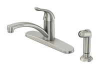 Oakbrook Collection Pacifica One Handle Brushed Nickel Kitchen Faucet Side Sprayer Included