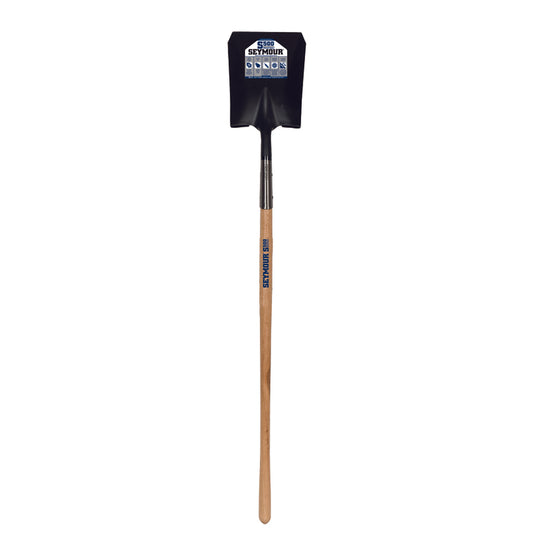 Seymour S500 Industrial Steel Square Square Point Shovel Wood Handle