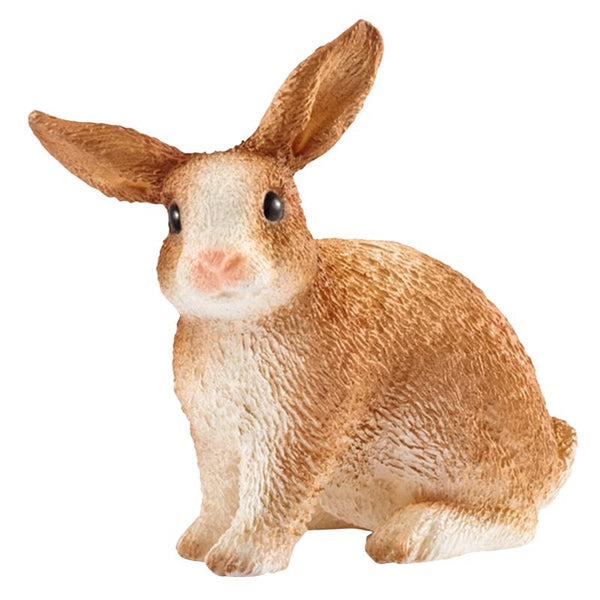 Conejo de juguete de plástico Schleich Farm World marrón/blanco (paquete de 5)
