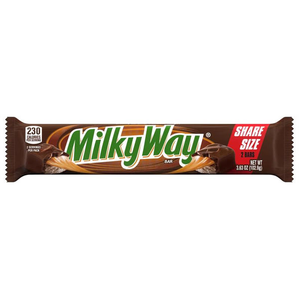 Dulces de chocolate originales Milky Way 2 To Go 3.36 oz (paquete de 24)
