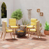 Jordan Manufacturing Yellow Polyester French Edge Chair Cushion 44 in. H X 22 in. W X 22 in. L (Pack of 4)