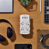360 Electrical Revolve 4 outlets Wall Tap Surge Protector White 1080 J - Open Box