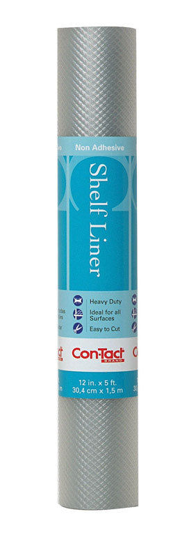 Con-Tact Brand Simple Elegance 5 ft. L x 12 in. W Clear Diamonds Non-Adhesive Shelf Liner (Pack of 6)