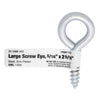 Hampton 9/32 in. Dia. x 2-13/16 in. L Zinc-Plated Steel Screw Eye 120 lb. 50 pk (Pack of 50)